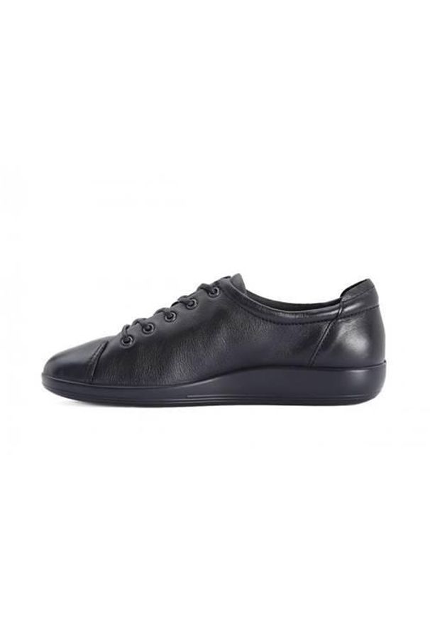 ecco - Buty do chodzenia damskie Ecco Soft 20. Zapięcie: sznurówki. Kolor: szary. Materiał: materiał, skóra, tkanina, syntetyk. Szerokość cholewki: normalna. Sport: turystyka piesza