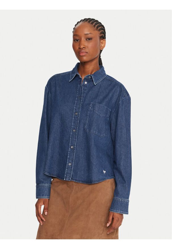 Weekend Max Mara Koszula jeansowa Obbia 2525116052 Niebieski Boxy Fit. Kolor: niebieski. Materiał: bawełna