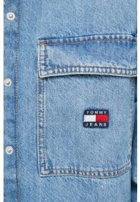 Tommy Jeans koszula jeansowa damska kolor niebieski relaxed z kołnierzykiem klasycznym. Typ kołnierza: kołnierzyk klasyczny. Kolor: niebieski. Materiał: tkanina, bawełna. Długość rękawa: długi rękaw. Długość: długie. Styl: klasyczny #2