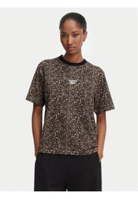 Reebok T-Shirt Elizieta RK25710CCW Brązowy Regular Fit. Kolor: brązowy. Materiał: bawełna #1