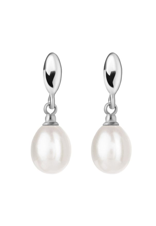 Braccatta - ALICE S wiszące srebrne kolczyki naturalne perły. Materiał: srebrne. Kolor: srebrny. Kamień szlachetny: perła