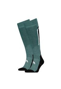 Head - Skarpety narciarskie - 2 par - czarno-zielone. Kolor: zielony. Materiał: poliamid, wełna, akryl, elastan. Sport: narciarstwo #1