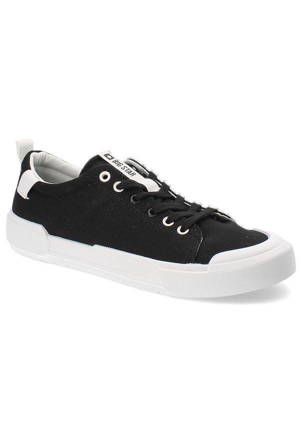 Big-Star - Czarne Trampki Big Star Sportowe Obuwie Damskie. Kolor: czarny. Materiał: materiał. Sezon: lato. Styl: sportowy
