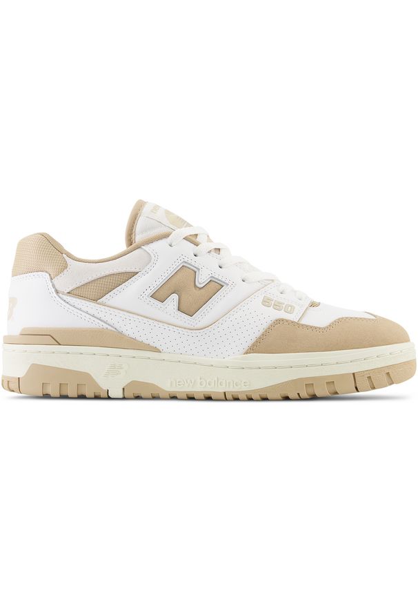 Buty męskie New Balance BB550NEC – białe. Okazja: na co dzień. Kolor: biały. Materiał: materiał, syntetyk, skóra. Szerokość cholewki: normalna