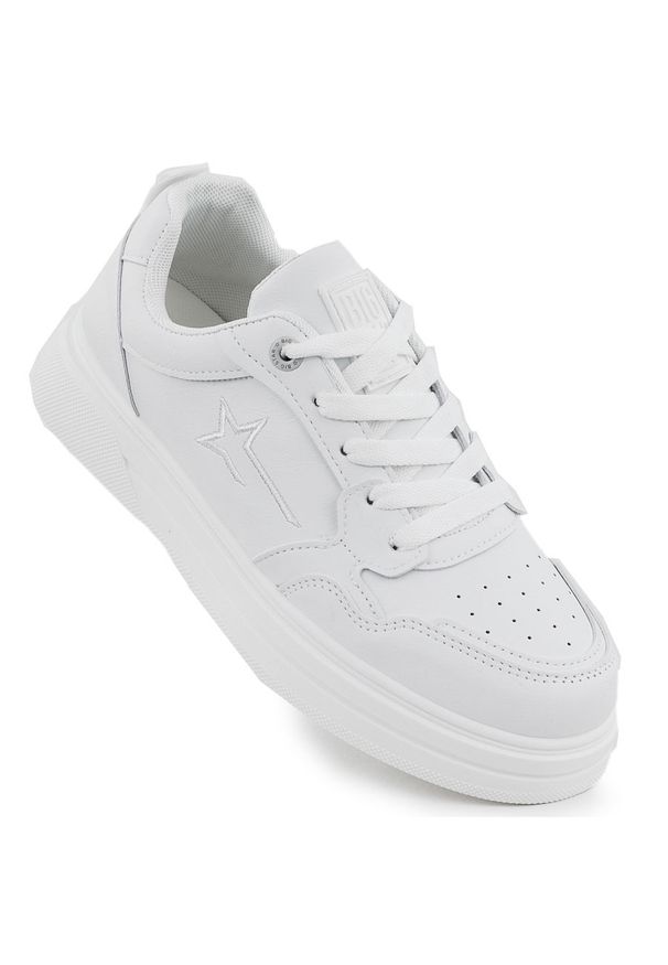 Big-Star - Półbuty sportowe męskie sneakersy białe Big Star RR174571. Kolor: biały. Materiał: skóra ekologiczna. Sezon: lato