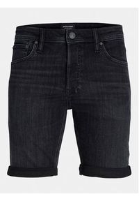 Jack & Jones - Jack&Jones Szorty jeansowe Jjirick 12250177 Czarny Regular Fit. Kolor: czarny. Materiał: bawełna #5