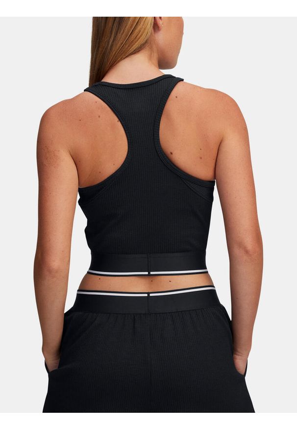 Top treningowy damski Under Armour Meridian Rib Branded Tank. Kolor: czarny. Sport: fitness