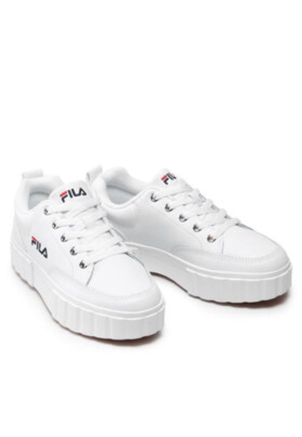 Fila Sneakersy Sandblast L Wmn FFW0060.10004 Biały. Kolor: biały. Materiał: skóra