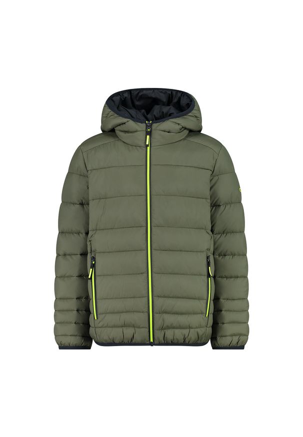 Kurtka puchowa z odpinanym kapturem dla dzieci CMP. Kolor: zielony. Materiał: puch