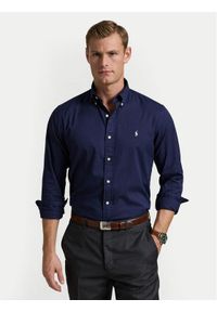 Polo Ralph Lauren Koszula 710937993009 Granatowy Custom Fit. Typ kołnierza: polo. Kolor: niebieski. Materiał: bawełna #1