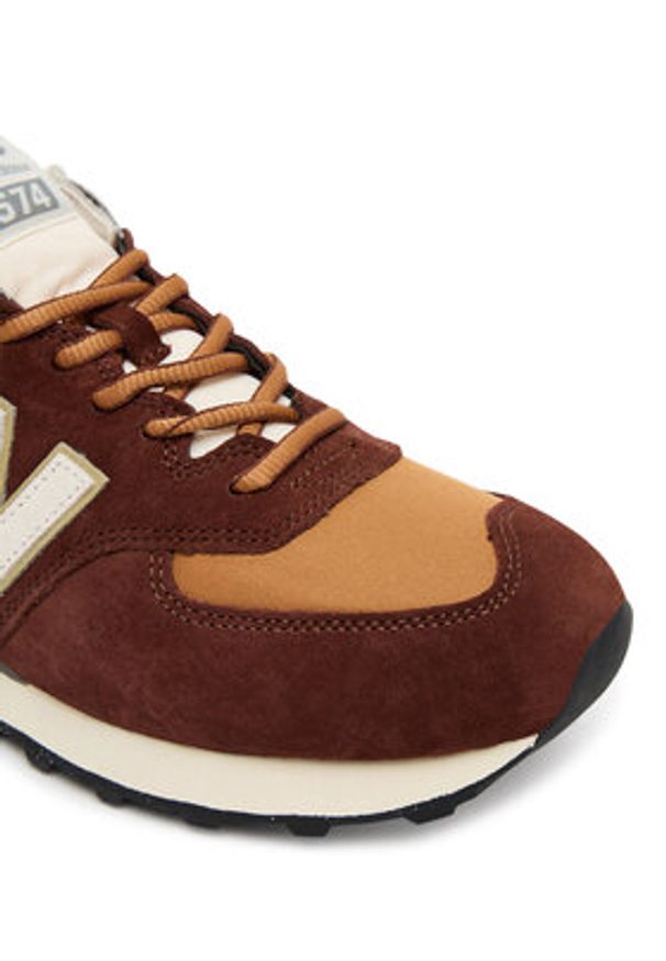 New Balance Sneakersy U574MRR Brązowy. Kolor: brązowy. Materiał: skóra, zamsz. Model: New Balance 574