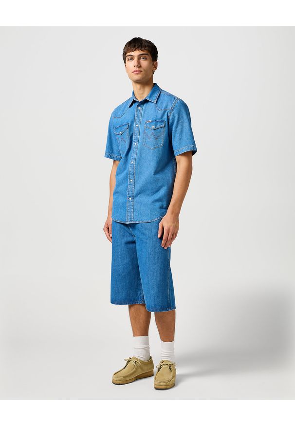 Wrangler - MESKIE SPODENKI WRANGLER JORT SHORTS MID STONE 112362509