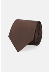 Lancerto - Krawat Brązowy. Kolor: brązowy. Materiał: mikrofibra #1