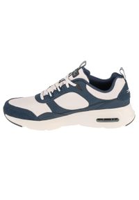 skechers - Buty sportowe Sneakersy męskie, Skechers Skech-Air Court - Yatton. Kolor: niebieski. Materiał: skóra, syntetyk, tkanina, materiał. Sport: turystyka piesza