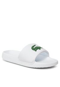 Lacoste Klapki Serve Slide 1.0 123 1 Cuj 745CUJ0012-082 Biały. Kolor: biały. Materiał: skóra
