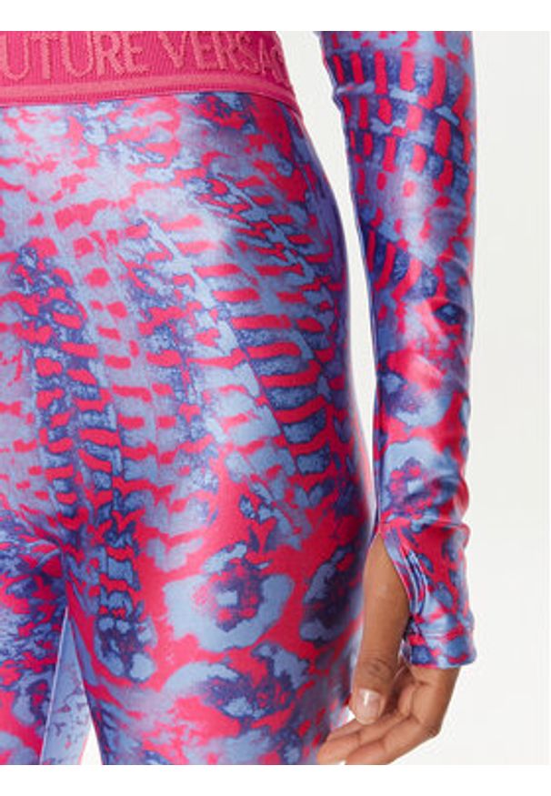 Versace Jeans Couture Bluzka 76HAH218 Kolorowy Slim Fit. Materiał: syntetyk. Wzór: kolorowy