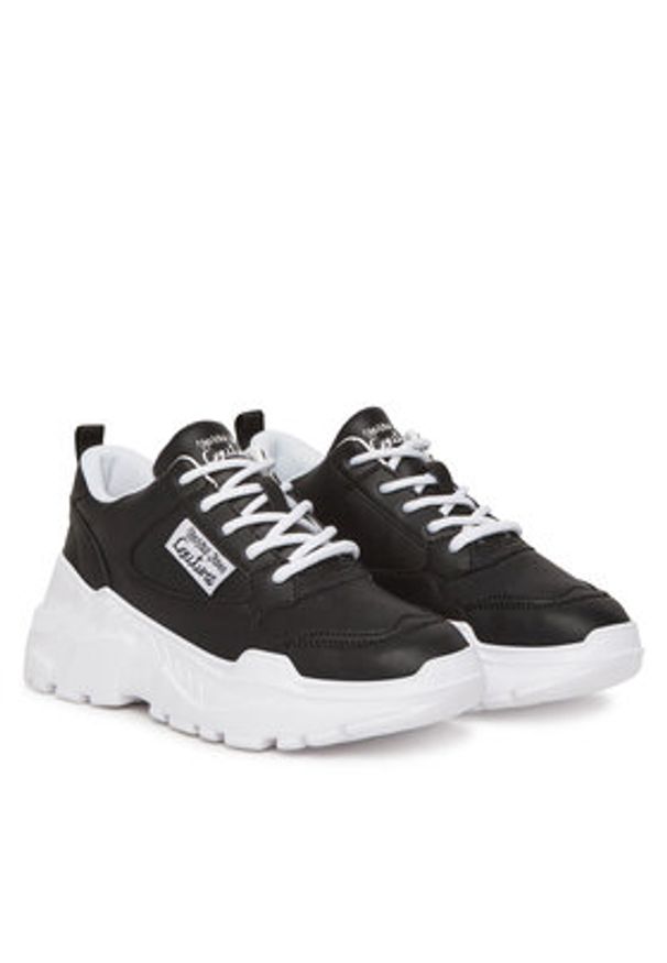 Versace Jeans Couture Sneakersy 78VA3SC2 Czarny. Kolor: czarny. Materiał: skóra