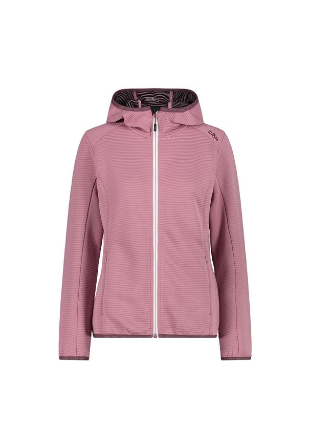 Bluza damska z kapturem CMP. Typ kołnierza: kaptur. Kolor: różowy. Styl: sportowy. Sport: turystyka piesza