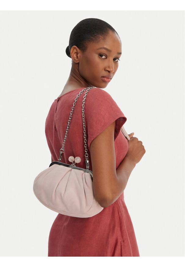 Weekend Max Mara Torebka 2615511014650 Różowy. Kolor: różowy. Materiał: zamszowe, skórzane