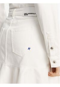 Karl Lagerfeld Jeans Sukienka jeansowa A2W13046 Biały Regular Fit. Kolor: biały. Materiał: bawełna #5