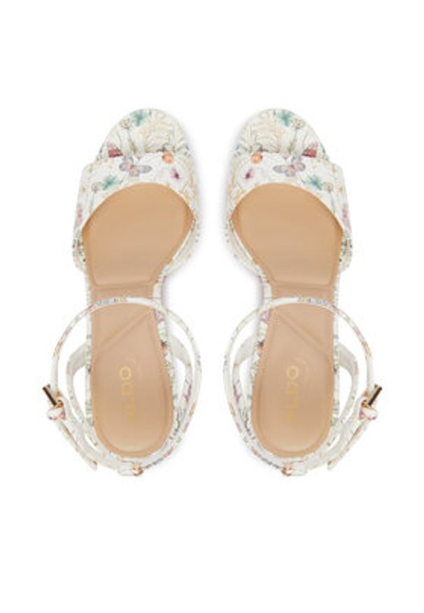 Aldo Sandały Gracious 14298548 Biały. Kolor: biały. Materiał: skóra