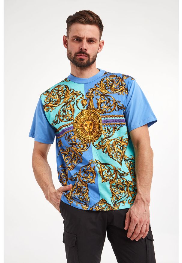 Versace Jeans Couture - T-shirt VERSACE JEANS COUTURE. Długość rękawa: krótki rękaw. Długość: krótkie