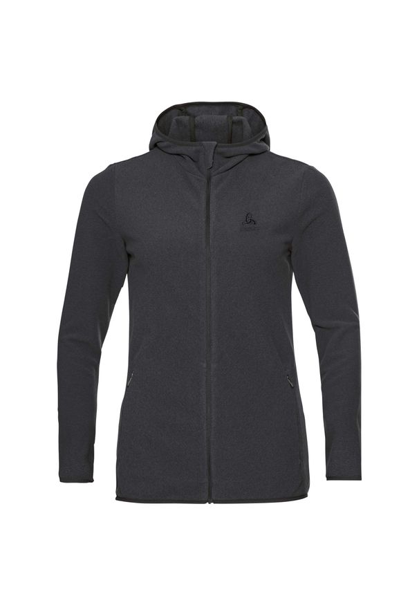 Bluza z kapturem damska Odlo Roy Mid Layer Hoody Full Zip. Typ kołnierza: kaptur. Kolor: szary, wielokolorowy, czarny. Materiał: polar. Sport: turystyka piesza