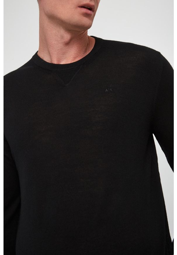 Armani Exchange - Sweter męski wełniany ARMANI EXCHANGE. Materiał: wełna