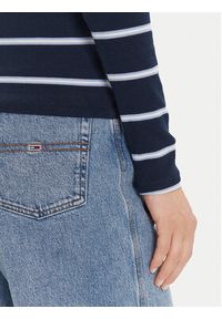 Tommy Jeans Bluzka Essential DW0DW17387 Granatowy Slim Fit. Kolor: niebieski. Materiał: bawełna