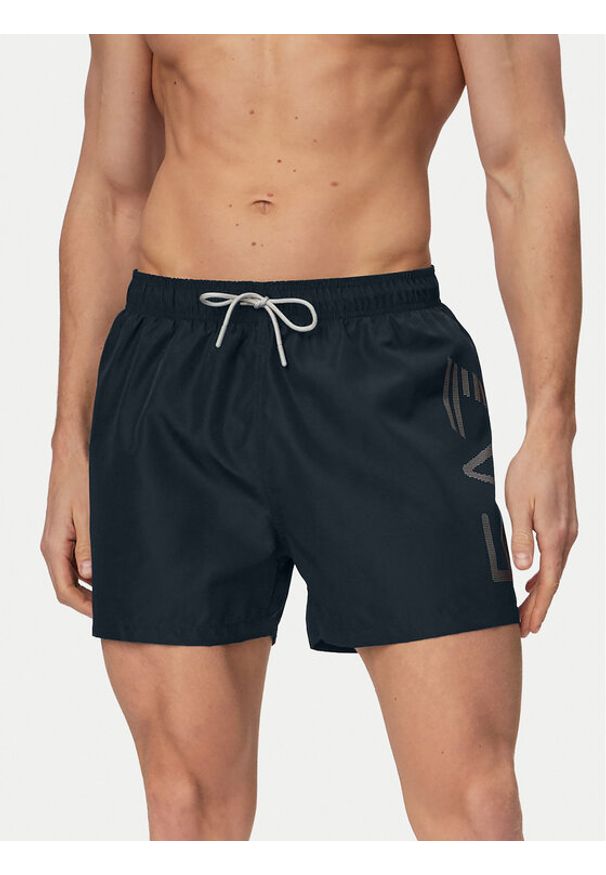 EA7 Emporio Armani Szorty kąpielowe 7M002001 AF14497 MC026 Czarny Regular Fit. Kolor: czarny. Materiał: syntetyk
