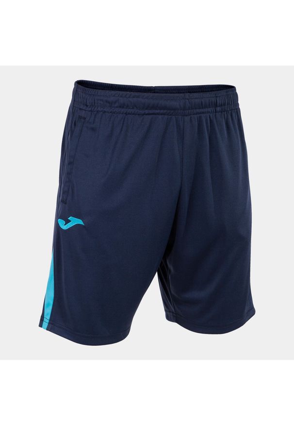 Joma Championship VII Szorty Navy-Fluor Turquoise XS. Kolor: niebieski. Wzór: kolorowy. Sport: piłka nożna