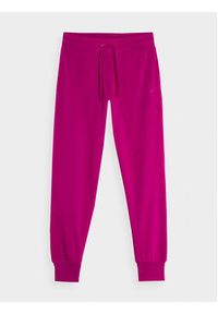 4f - 4F Spodnie dresowe 4FAW23TTROF474 Różowy Regular Fit. Kolor: różowy. Materiał: bawełna