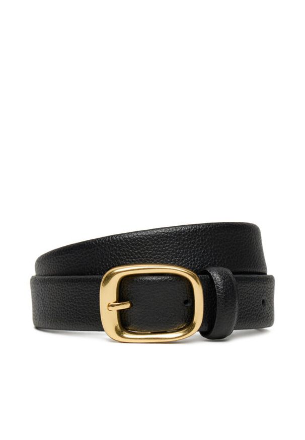 Calvin Klein Pasek Damski Chuncky Bukle Caviar LV04F7023G Czarny. Kolor: czarny. Materiał: skóra