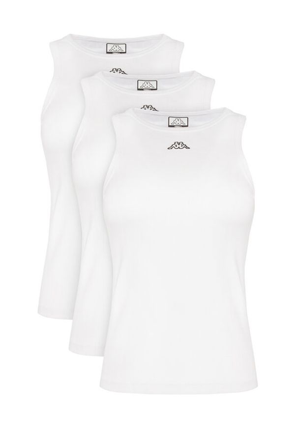 Kappa Komplet topów Logo Myrta 38277KW Biały Regular Fit. Kolor: biały. Materiał: bawełna