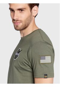 Alpha Industries T-Shirt Space Shuttle 176507 Zielony Regular Fit. Kolor: zielony. Materiał: bawełna #4