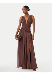 Marciano Guess Sukienka wieczorowa G6GK14 W2374 Brązowy Regular Fit. Kolor: brązowy. Materiał: wiskoza. Styl: wizytowy #5