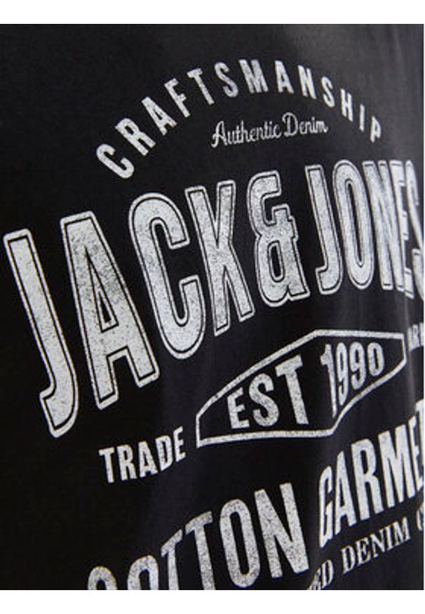 Jack & Jones - Jack&Jones T-Shirt Jeans 12256779 Czarny Standard Fit. Kolor: czarny. Materiał: bawełna