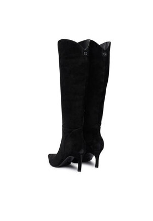 Guess Kozaki FLFPTA SUE11 Czarny. Kolor: czarny. Materiał: zamsz, skóra