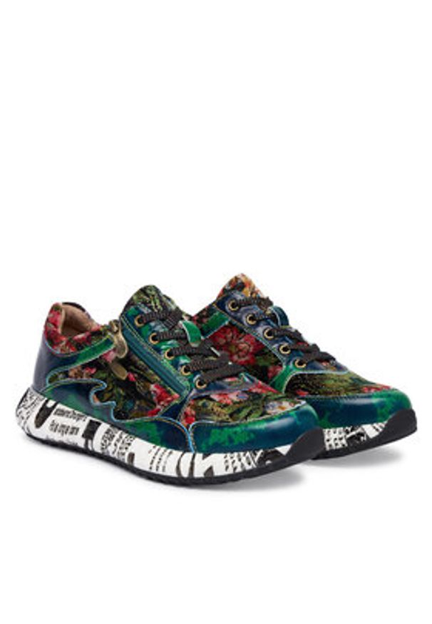 Laura Vita Sneakersy Burton 91 Zielony. Kolor: zielony. Materiał: skóra