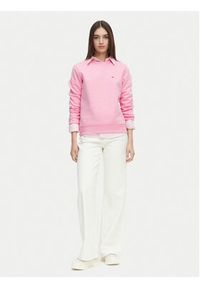Tommy Jeans Bluza Flag DW0DW19959 Różowy jasny Regular Fit. Kolor: różowy. Materiał: bawełna #3