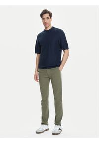BOSS Chinosy 50548006 Zielony Slim Fit. Kolor: zielony. Materiał: bawełna #3