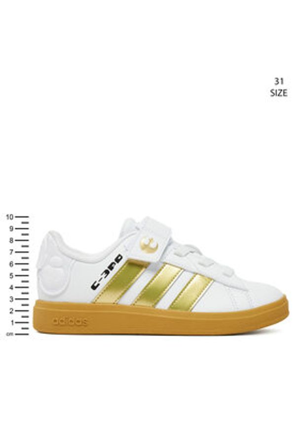 Adidas - adidas Sneakersy Star Wars Grand Court 2.0 IH1135 Biały. Kolor: biały. Materiał: skóra. Wzór: motyw z bajki