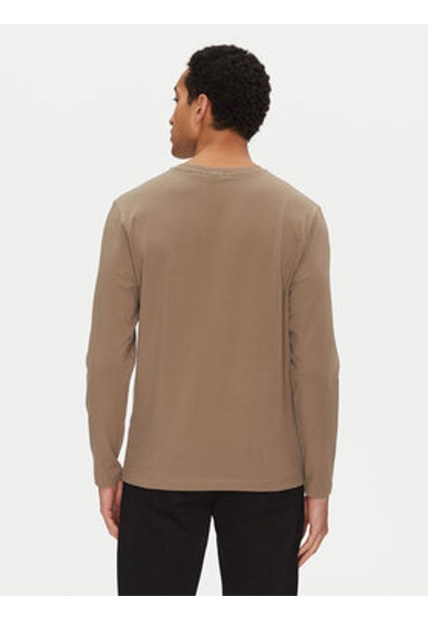 BOSS Longsleeve Togn 50534336 Brązowy Regular Fit. Kolor: brązowy. Materiał: bawełna. Długość rękawa: długi rękaw