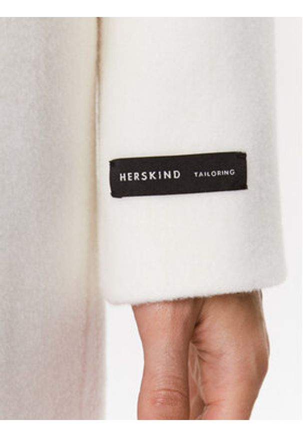Herskind Płaszcz wełniany Wanda 4575816 Écru Oversize. Materiał: wełna