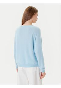 Marella Sweter Tesa 2523366171 Błękitny Relaxed Fit. Kolor: niebieski. Materiał: kaszmir
