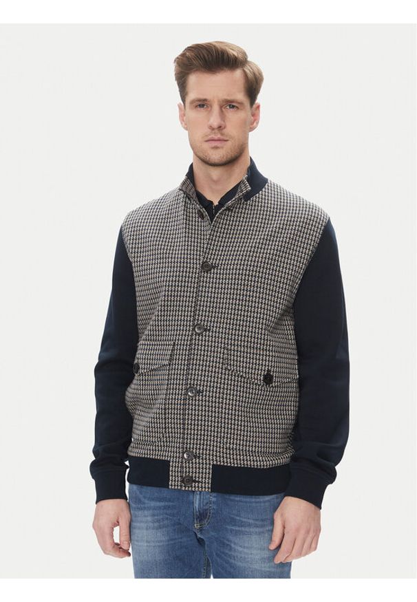 Bugatti Bluza 8750 75173C Granatowy Regular Fit. Kolor: niebieski. Materiał: bawełna