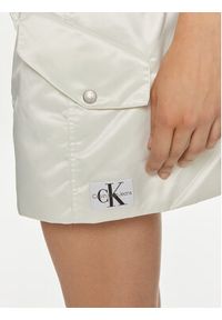 Calvin Klein Jeans Spódnica mini J20J223317 Écru Regular Fit. Materiał: syntetyk