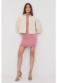 Custommade kurtka damska kolor beżowy przejściowa. Okazja: na co dzień. Kolor: beżowy. Styl: casual #5