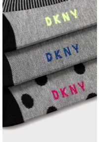 DKNY - Dkny Skarpetki (3-pack) S4.0033 damskie kolor czarny. Kolor: czarny #2