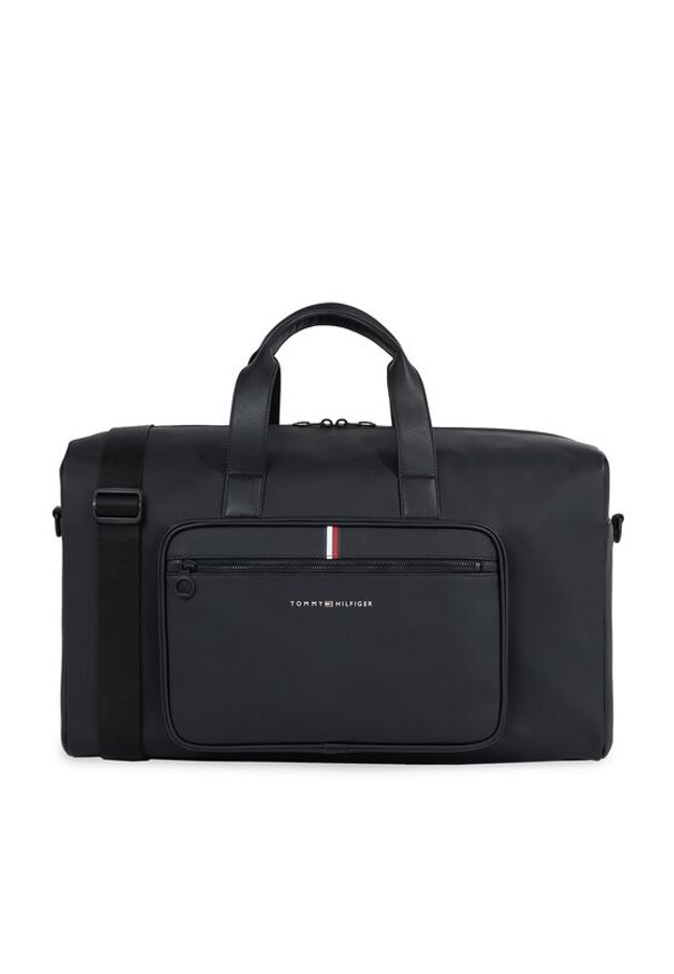 TOMMY HILFIGER - Tommy Hilfiger Torba Th Essential Pique Duffle AM0AM11539 Czarny. Kolor: czarny